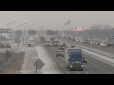 Central Indiana battles slick roads, cold weather, and snow