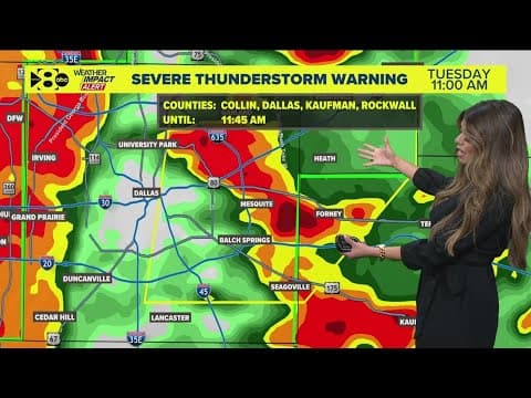 Storms moving through North Texas: Latest updates