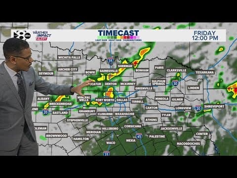 DFW Weather: Latest Friday storms forecast