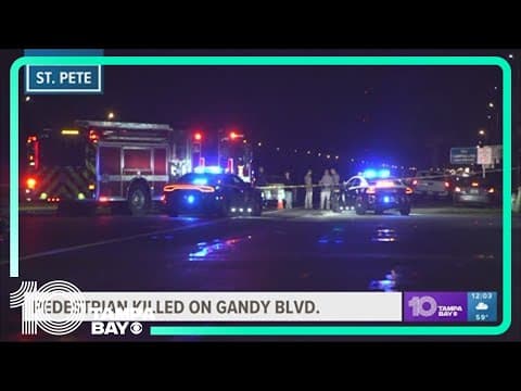 Man killed, woman hospitalized after pedestrian crash on Gandy Boulevard