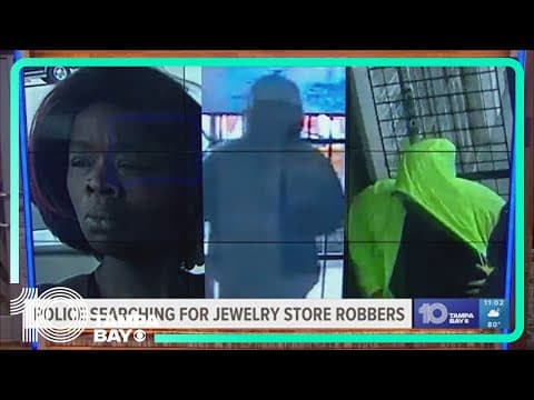 Tampa police search for 3 people involved in armed robbery at jewelry store