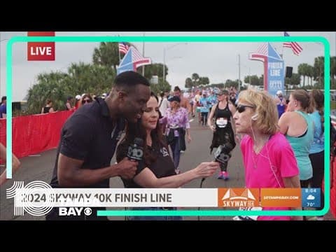 Annual Skyway 10K participant runs for military husband