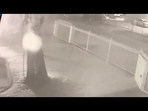 Surveillance video shows end of deadly crash in which suspected drunken driver broke into home