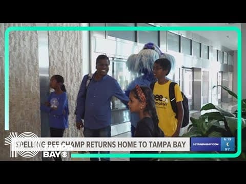 Tampa's own Scripps National Spelling Bee champ Bruhat Soma returns home