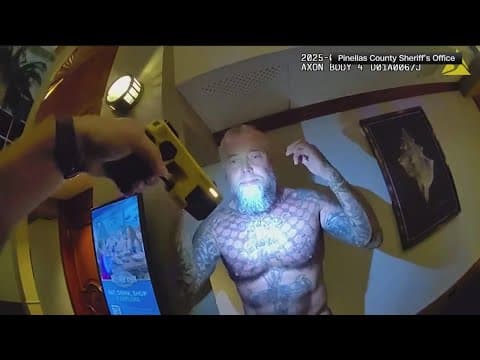 Body camera footage shows Powerball winner kicking deputy in the face