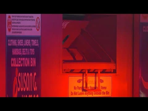 He was found with half of his body stuck inside a donation box. 10 minutes later, he died.