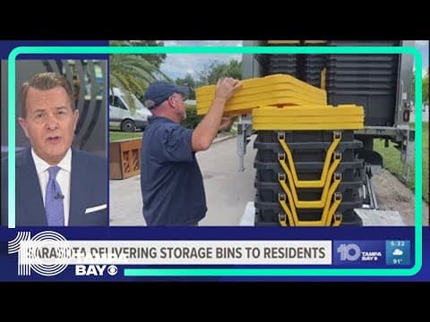Sarasota County delivers storage bins to help people store salvaged items