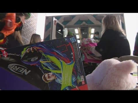 LBJ Hospital sends ambulances full of toys and gifts those at Houston Area Women's Center