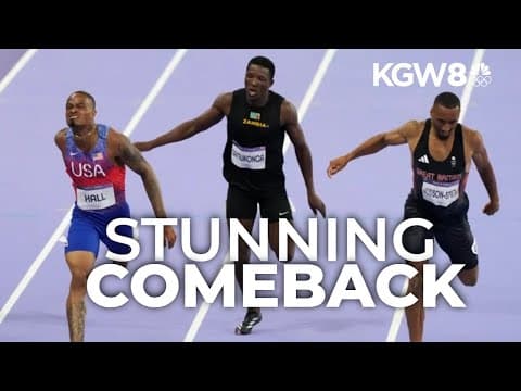 Quincy Hall wins men's 400-meter final with incredible come-from-behind finish