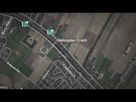 Helicopter crashes in Lafourche Parish, sheriff says