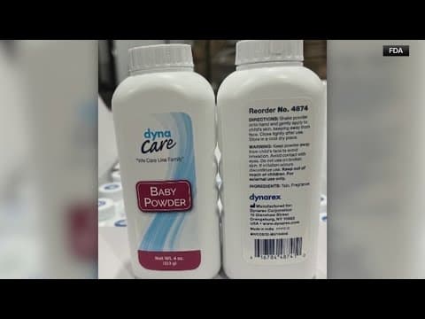 FDA says to stop using Dynacare-brand baby powder immediately amid recall