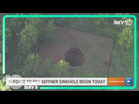 Efforts to fill Seffner sinkhole set to start Monday