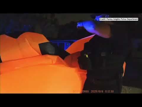 Runaway inflatable pumpkin spooks northeast Ohio police as they attempt to catch it