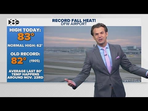 DFW Weather | Record fall heat on Wednesday, 14 day forecast