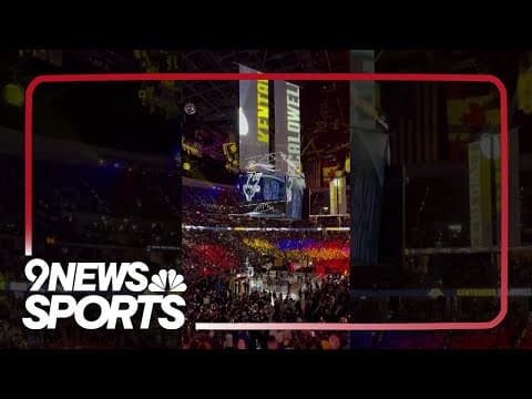 Denver Nuggets starting lineup introduced before Game 2 of NBA playoff game vs. Los Angeles Lakers