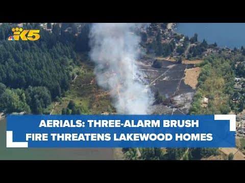 WATCH: 3-alarm fire forces evacuations in Lakewood