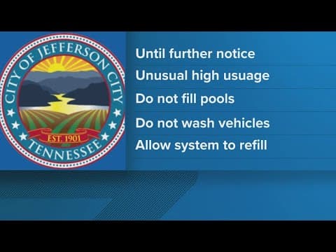 Jefferson City asks residents to conserve water amid high usage