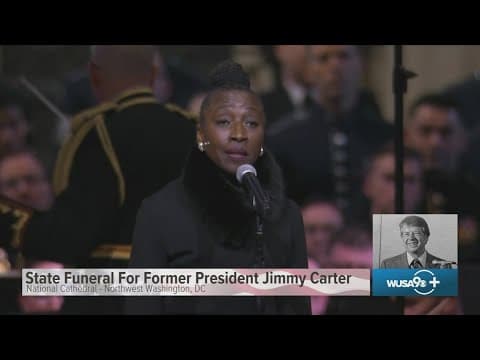 Phyllis Adams sings Amazing Grace at President Carter's funeral