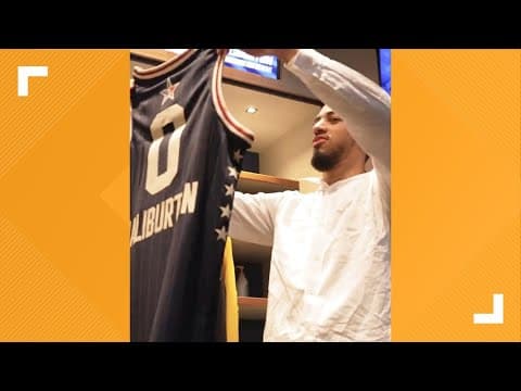WATCH: Pacers' Tyrese Haliburton gets first look at 2024 NBA All-Star jersey