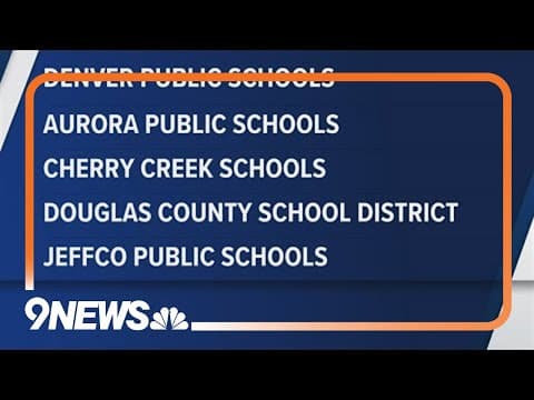 Colorado school districts announce closures ahead of Friday snow