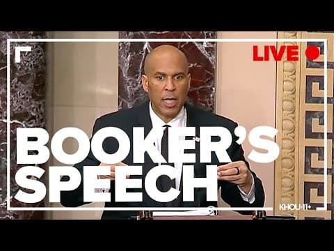 Watch: Sen. Cory Booker breaks record in marathon protest speech