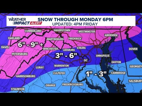 DMV weekend snow forecast  - Jan. 3, 2025