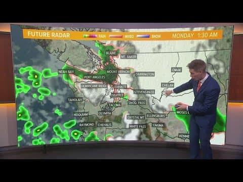 Lowland snow possible overnight into Monday | KING 5 Weather