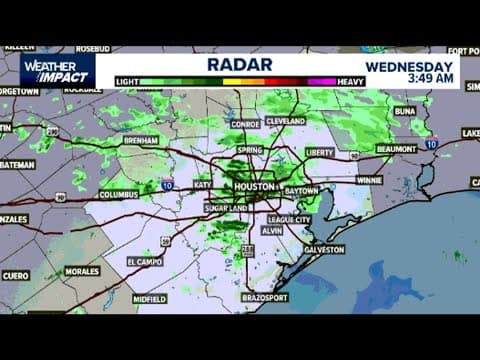 Live Houston-area radar tracking showers