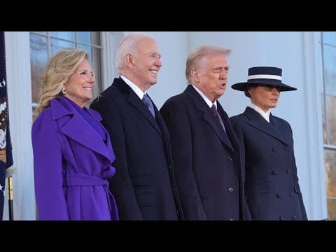 WATCH: Bidens greet Trumps on Inauguration Day