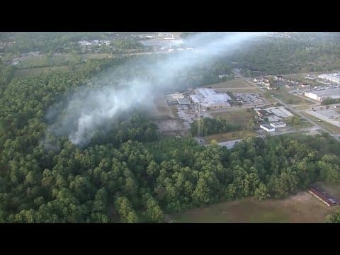 Crews working to contain grass fire near Humble ISD elementary school