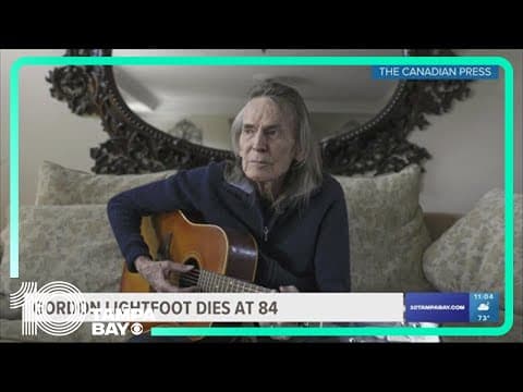 Canadian folk singer Gordon Lightfoot dies at 84