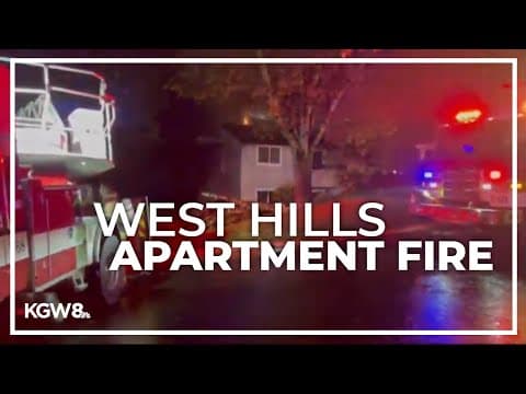 Dozens displaced, 8 injured in apartment building fire west of Portland