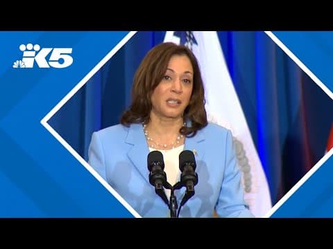 Vice President Kamala Harris arrives in Seattle for campaign events