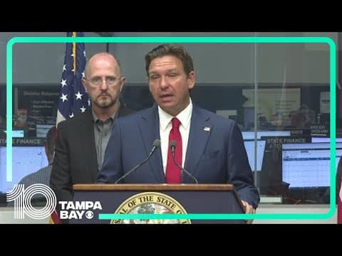 Gov. Ron DeSantis in Tampa ahead of Helene