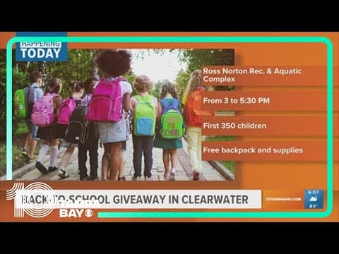 Need free school supplies? Clearwater hosting giveaway on Thursday