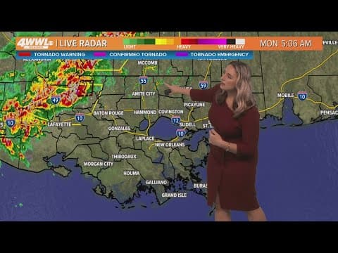 New Orleans Weather: Severe Thunderstorm Watch on Monday morning