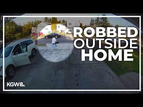 Surveillance video | Gresham woman robbed outside home after being followed