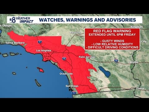 Gusty, dry winds continue Thursday and Friday amid critical fire danger around the region