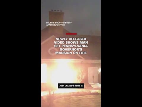 Man sets Pennsylvania governor's mansion on fire