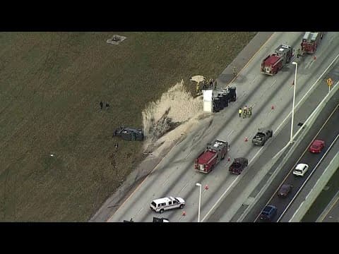 Overturned truck causes delays on I-275 in Tampa