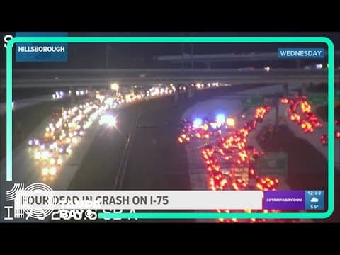 Two young teens among 4 people killed in crash on I-75 SB near Selmon Expressway