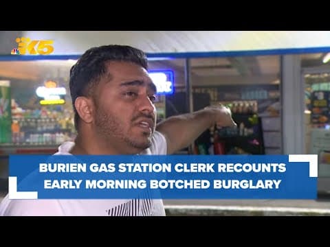 Burien gas station clerk recounts catching thieves in the act who shot at him multiple times
