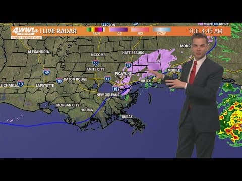 New Orleans Weather: Freeze conditions in southeast Louisiana Tuesday