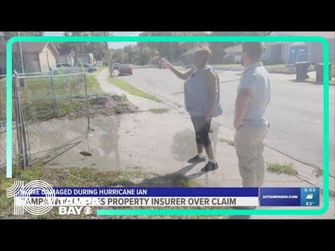 Tampa woman still without home after Hurricane Ian suing her insurance company