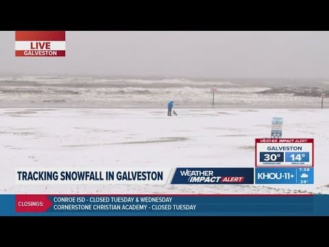 Galveston snow: Winter weather hits Southeast Texas