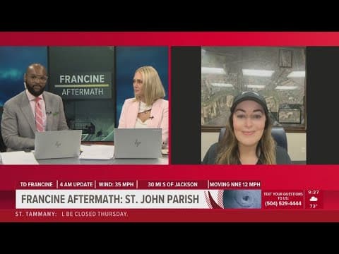 Francine Aftermath: St. John Parish President Jaclyn Hotard gives an update