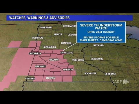 RADAR: Line of strong storms moves across Minnesota tonight