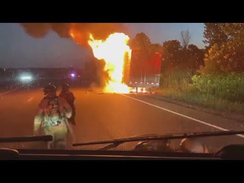 40,000 pounds of steak burned in semi fire