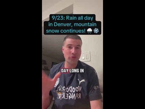 Rain all day in Denver, mountain snow also! 🌧️ ❄️