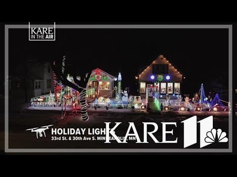 KARE in the Air: Holiday lights off Minnehaha Avenue